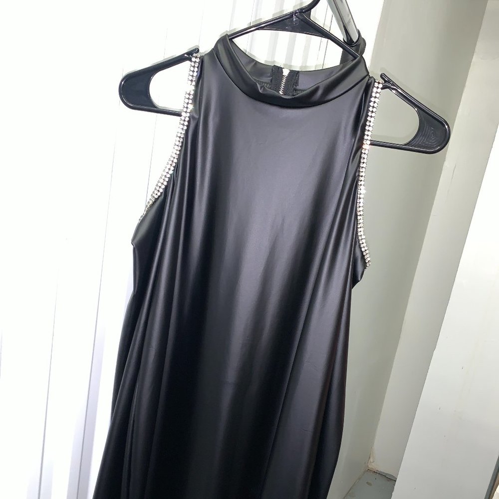 Black Dress with Rhinestones